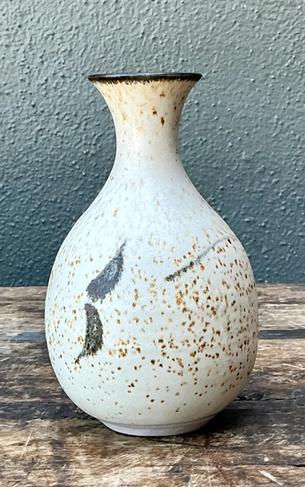 Vintage Studio Pottery Speckled Vase — additional photo 2