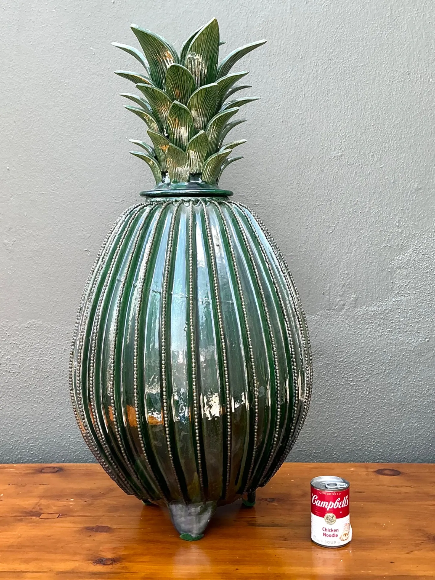 Vintage Hilario Alejo Madrigal Glazed Terracotta Pineapple — additional photo 2