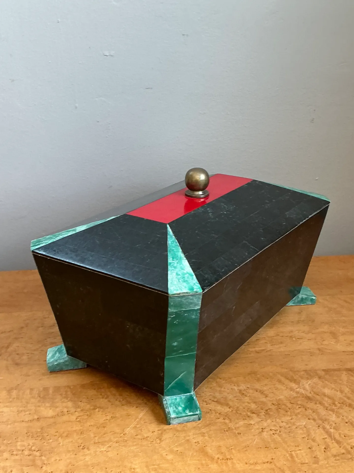 Vintage Art Deco Stone Inlay Box — additional photo 4