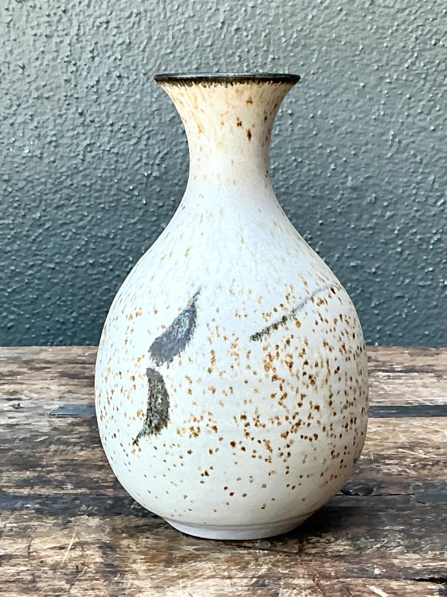Vintage Studio Pottery Speckled Vase — additional photo 4