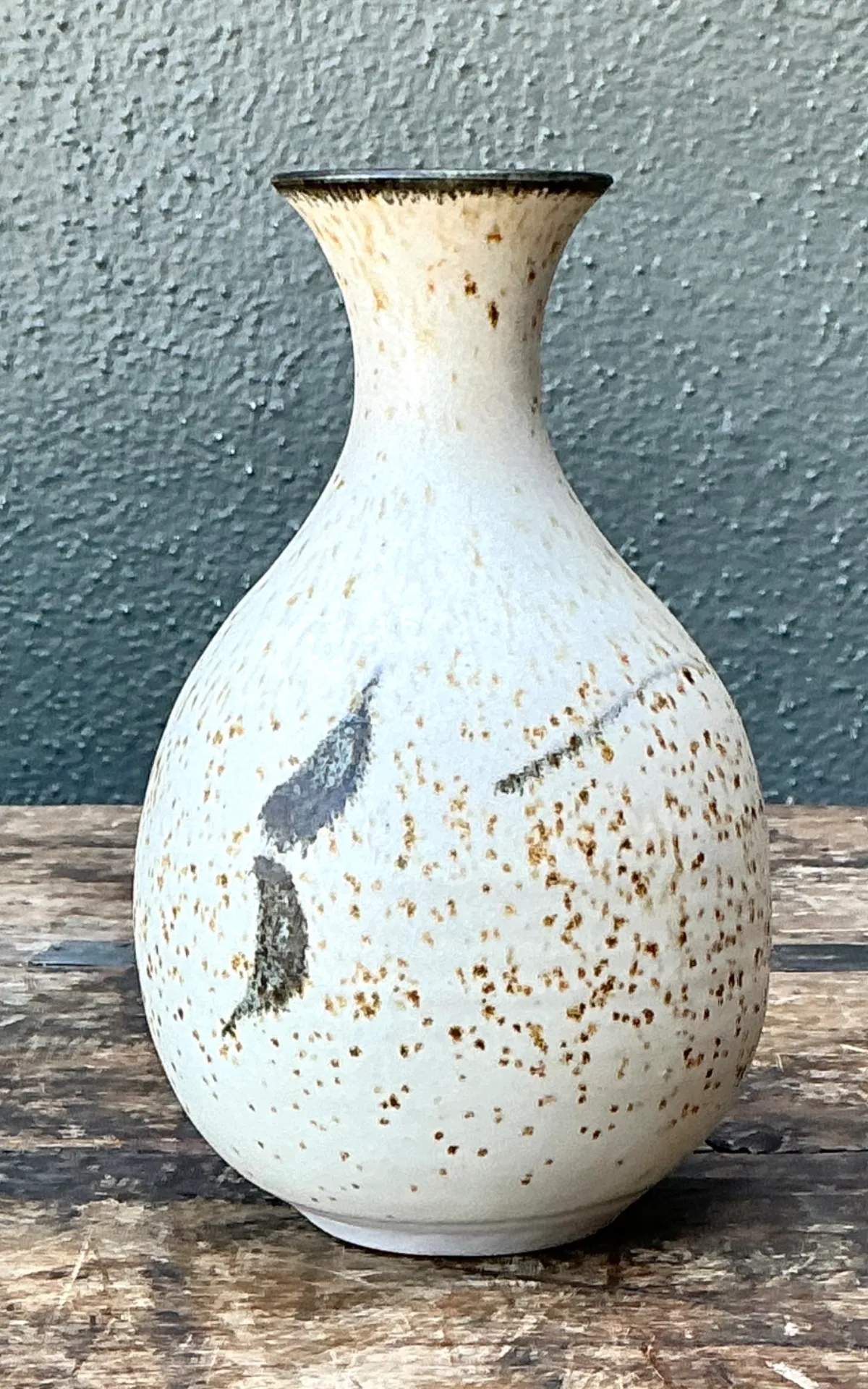 Vintage Studio Pottery Speckled Vase — additional photo 4