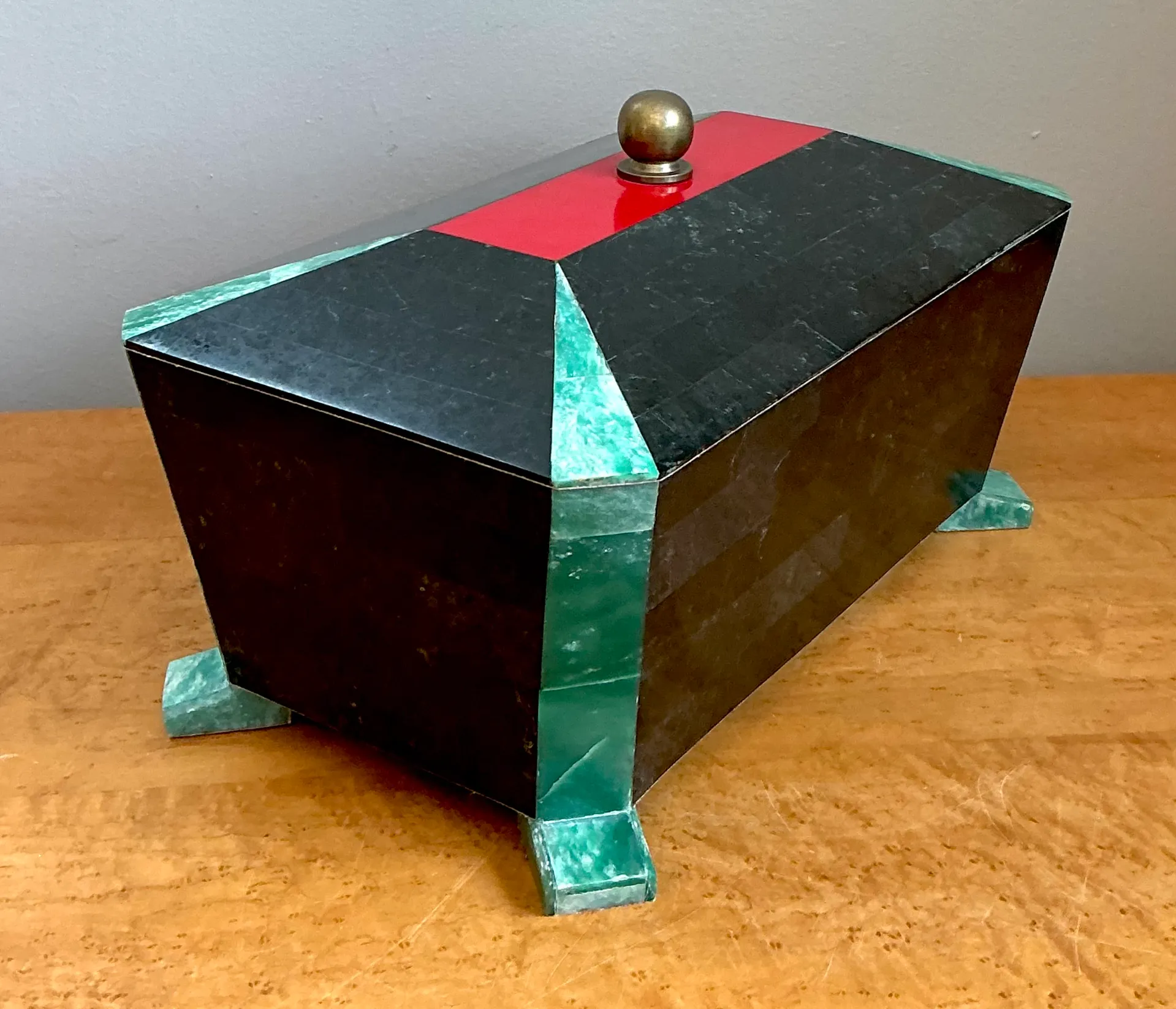 Vintage Art Deco Stone Inlay Box — additional photo 2