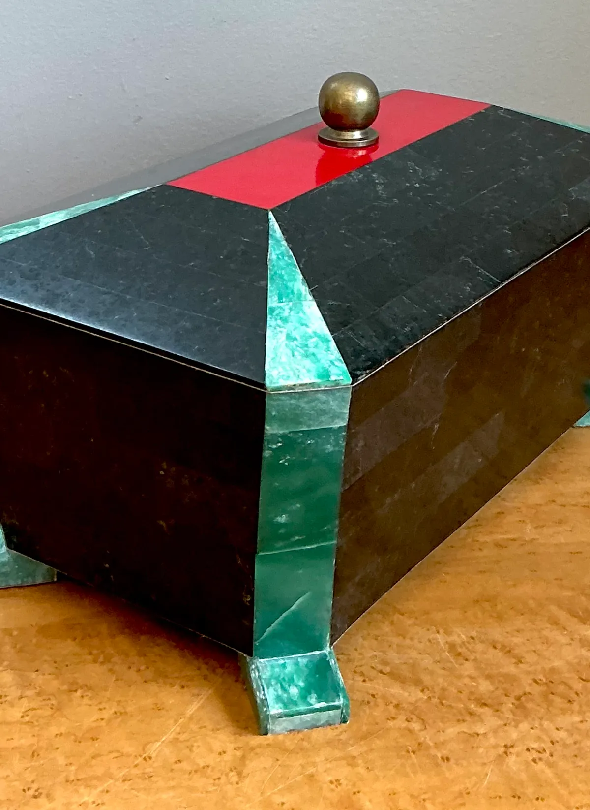 Vintage Art Deco Stone Inlay Box — additional photo 2