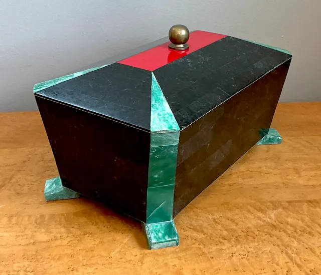 Vintage Art Deco Stone Inlay Box — additional photo 2