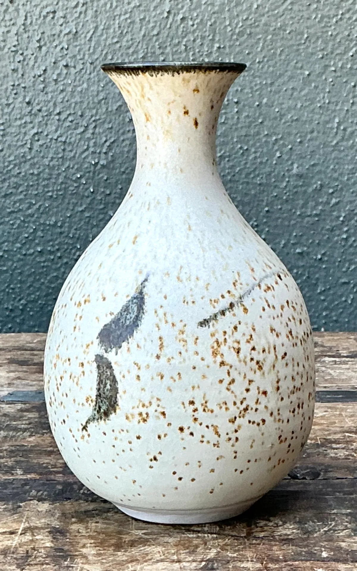 Vintage Studio Pottery Speckled Vase — additional photo 7