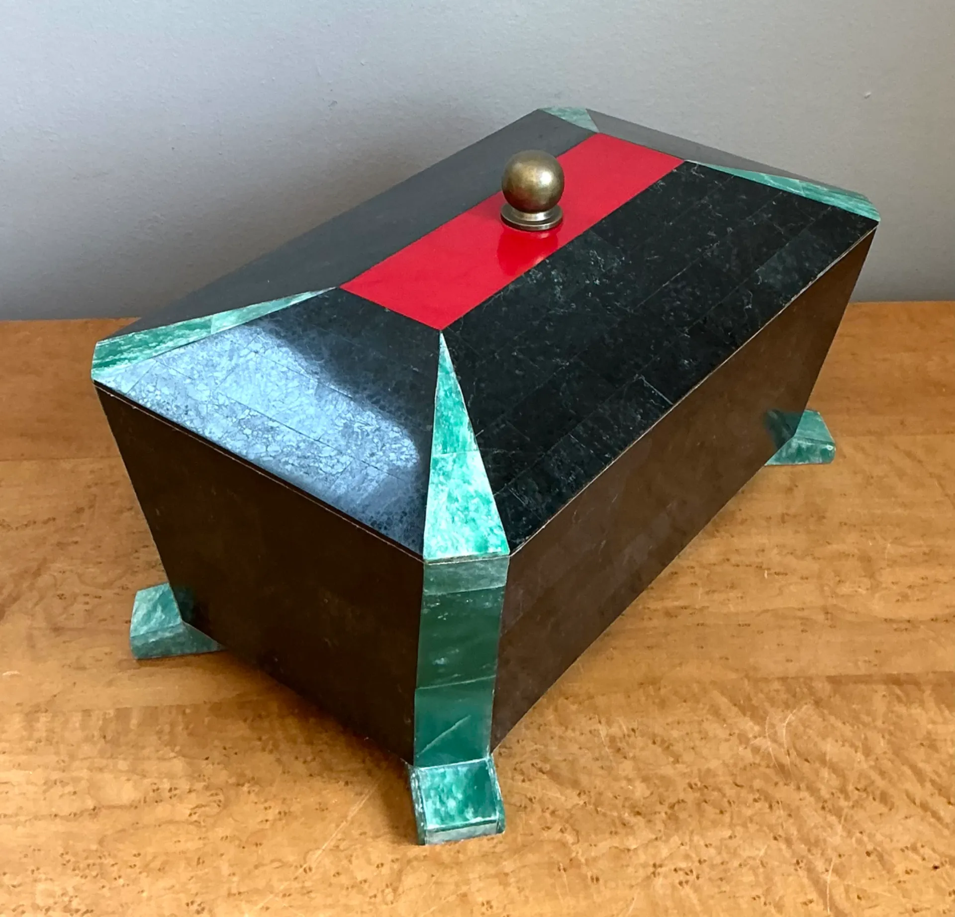 Vintage Art Deco Stone Inlay Box — additional photo 8