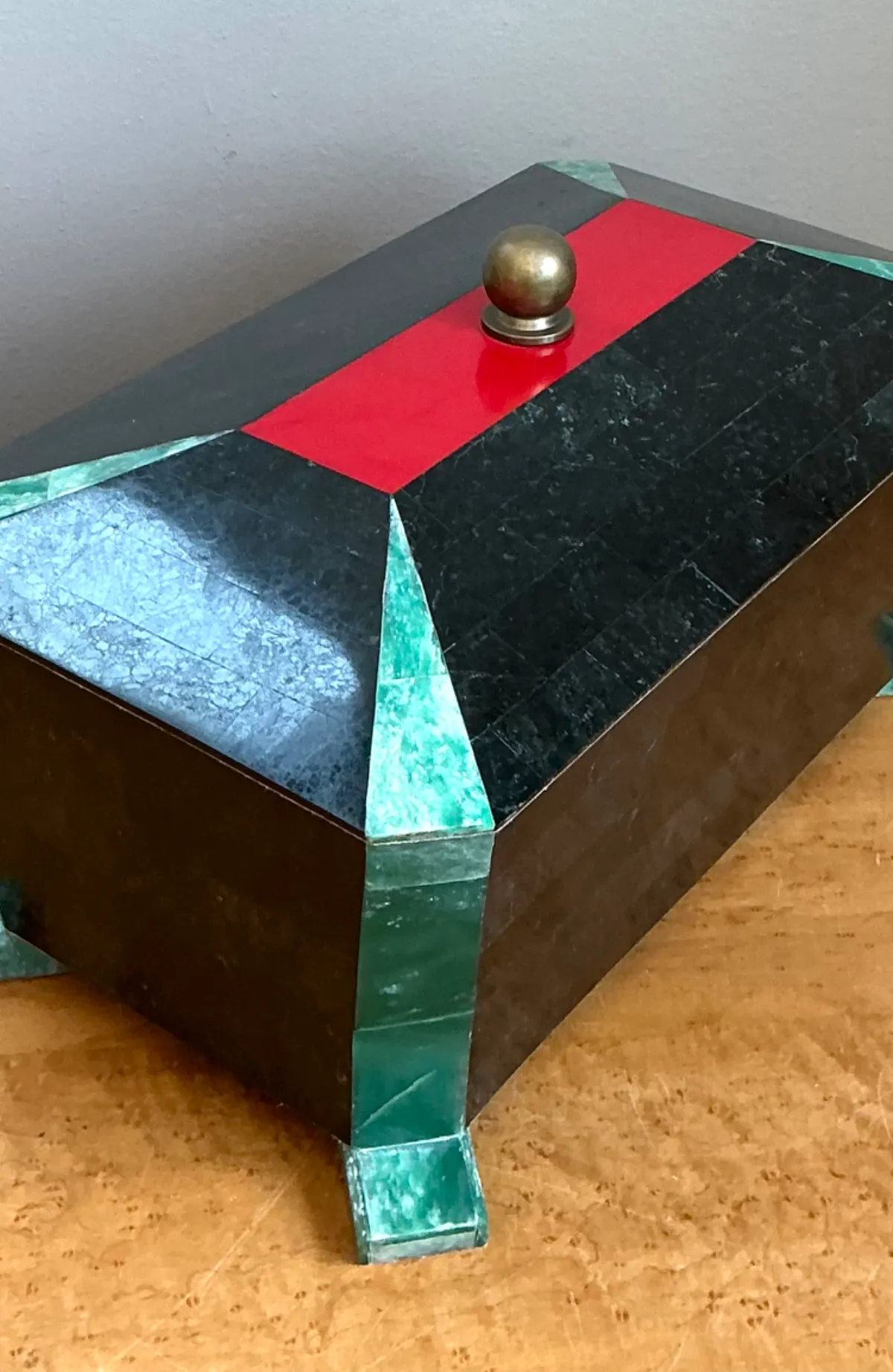 Vintage Art Deco Stone Inlay Box — additional photo 8