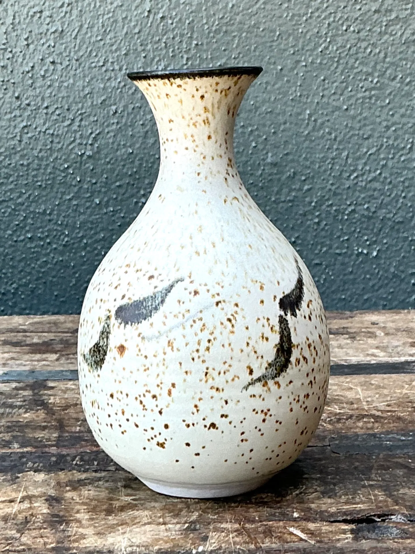 Vintage Studio Pottery Speckled Vase — additional photo 6