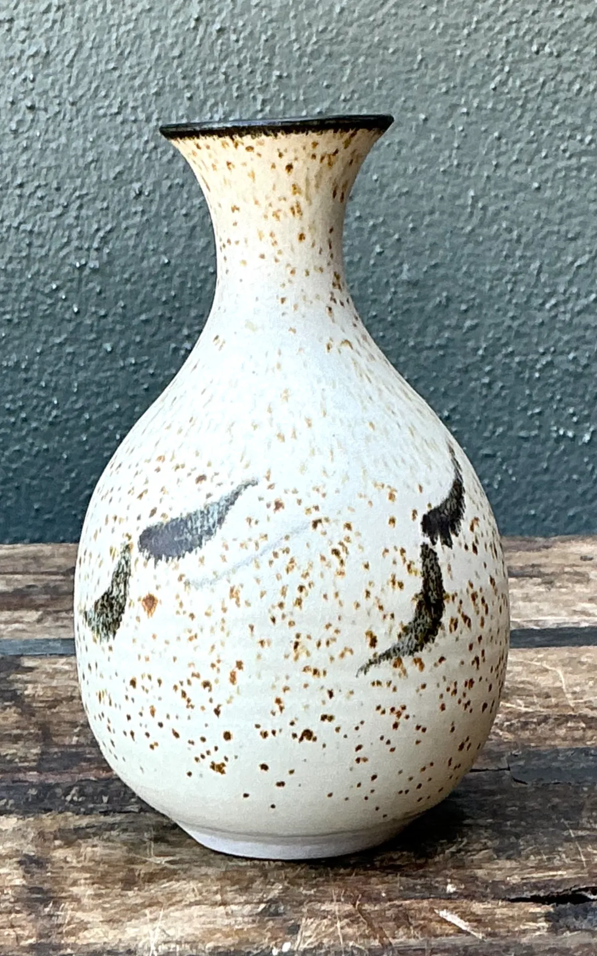 Vintage Studio Pottery Speckled Vase — additional photo 6