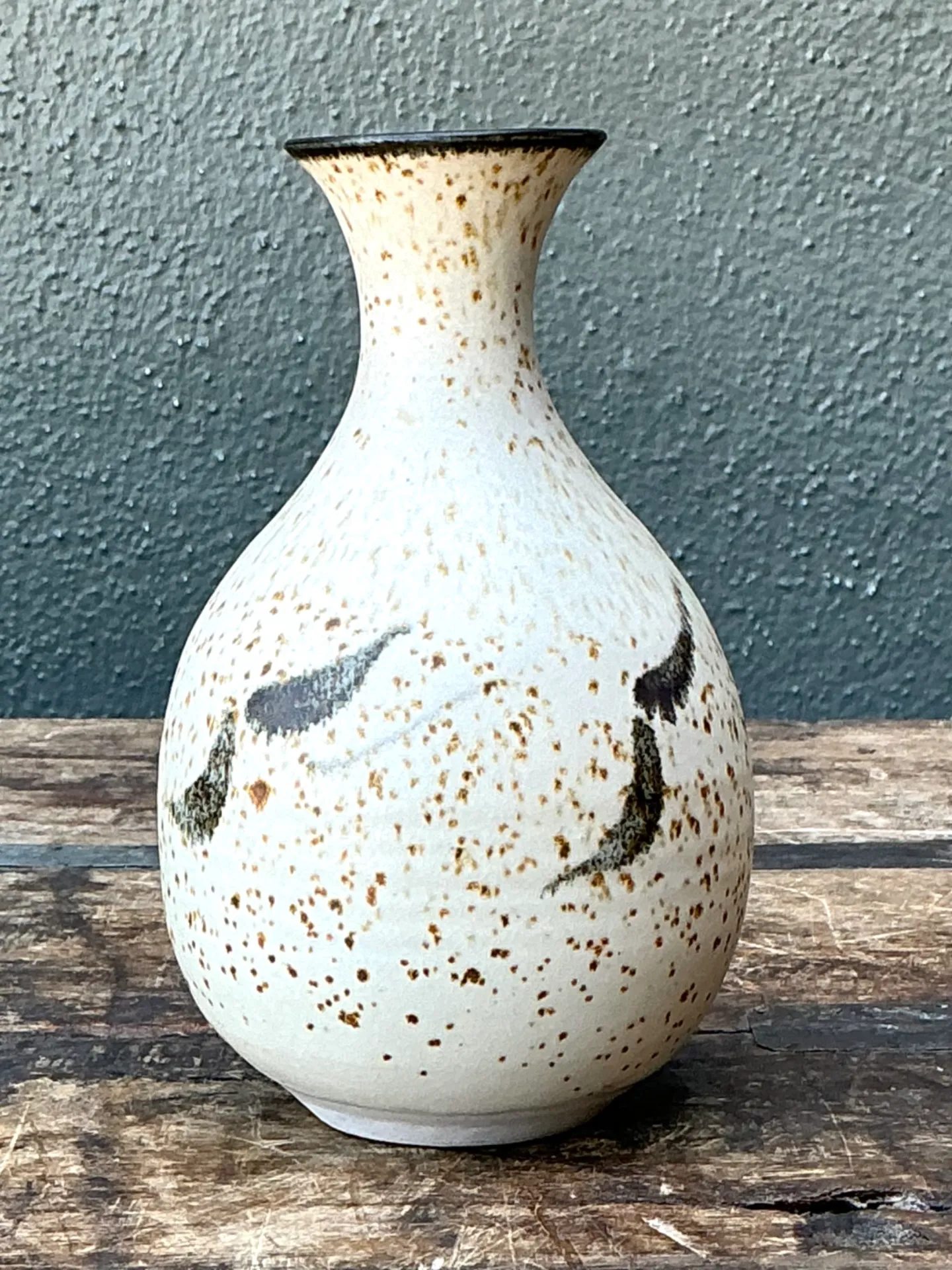 Vintage Studio Pottery Speckled Vase — additional photo 1