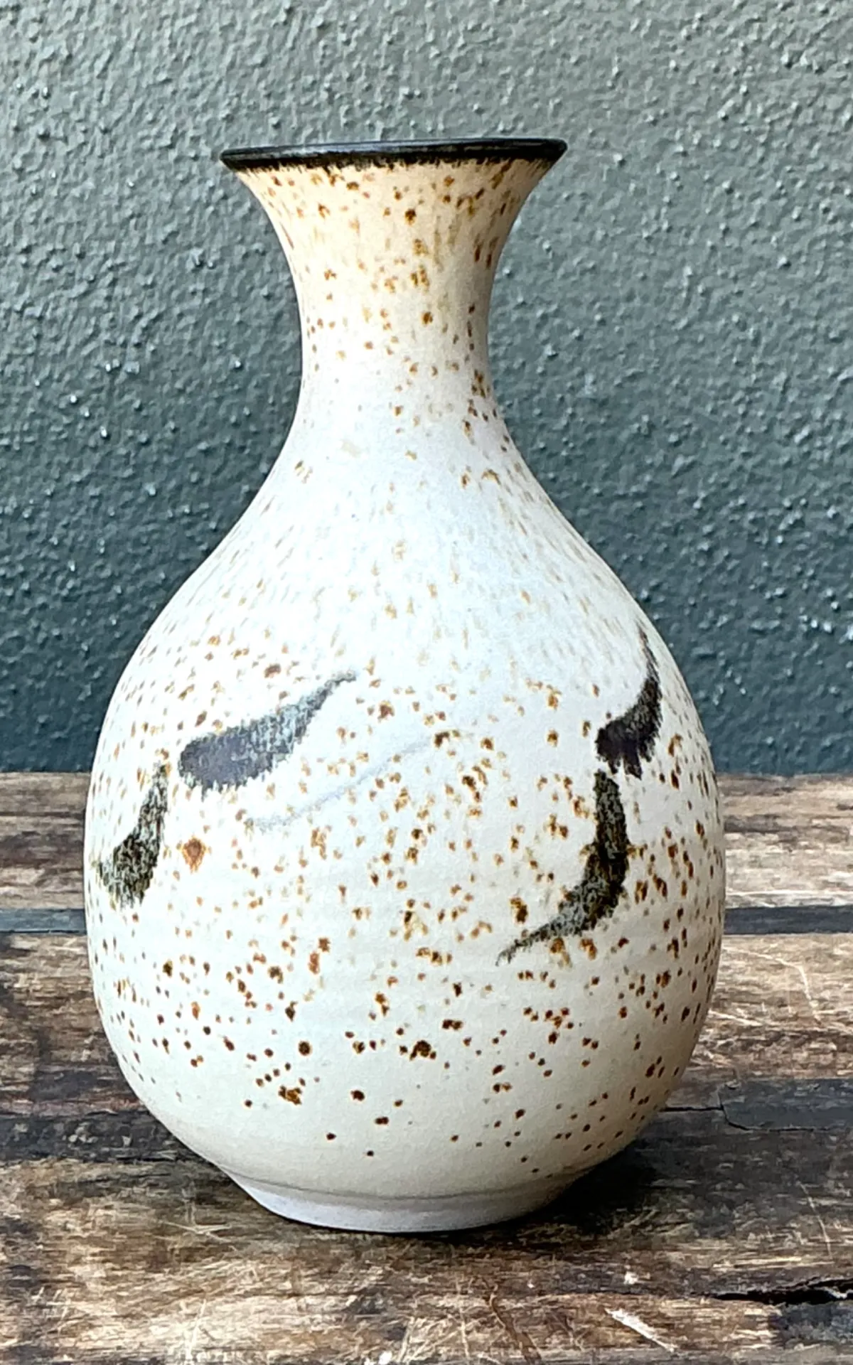 Vintage Studio Pottery Speckled Vase