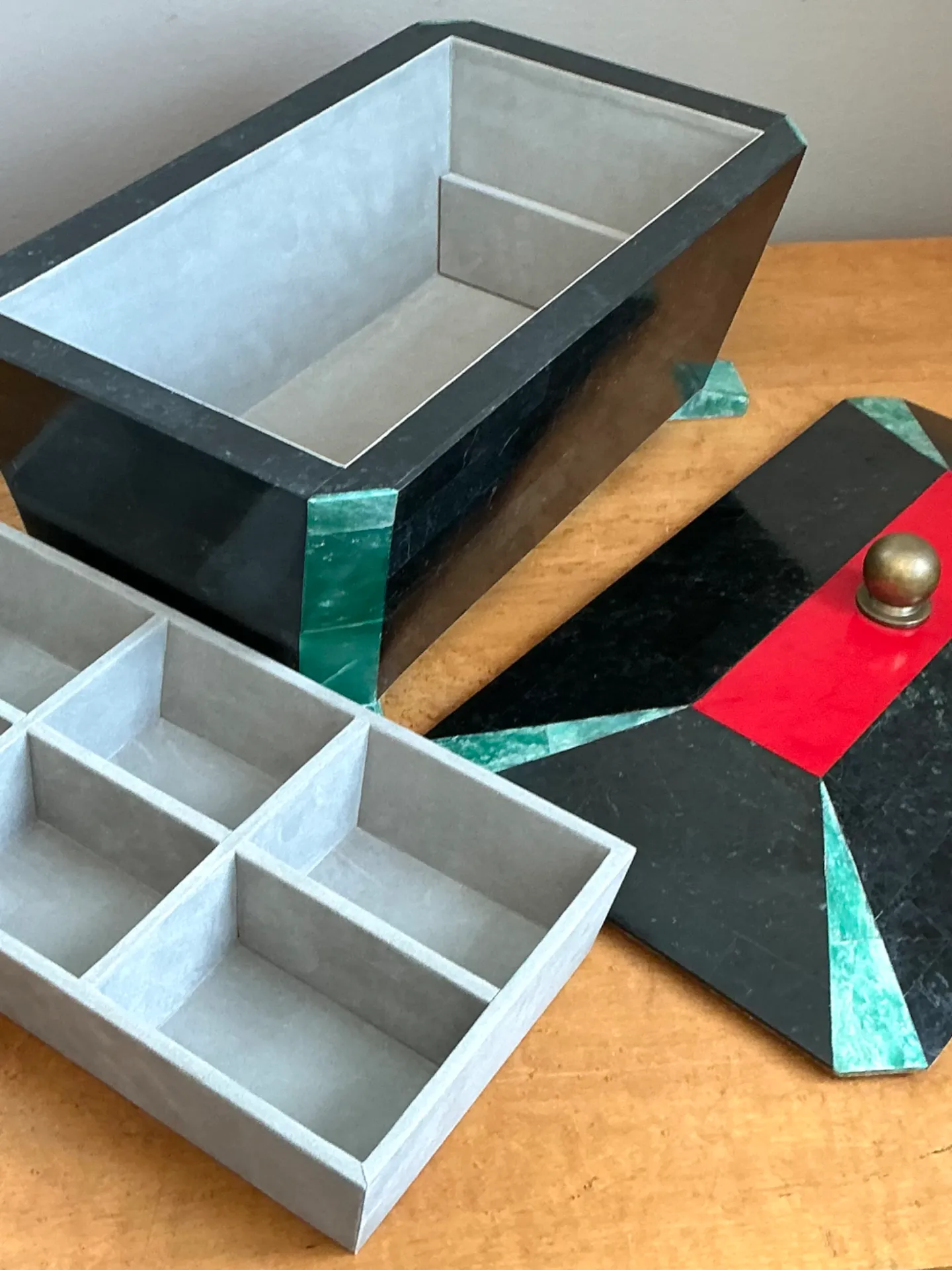 Vintage Art Deco Stone Inlay Box — additional photo 6