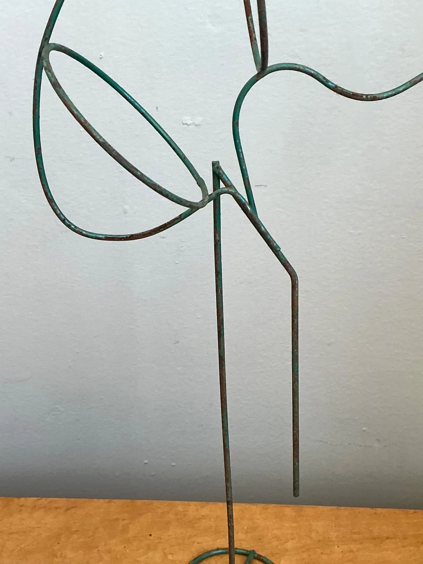 Vintage Patinated Metal Bird Form Sculpture — additional photo 2