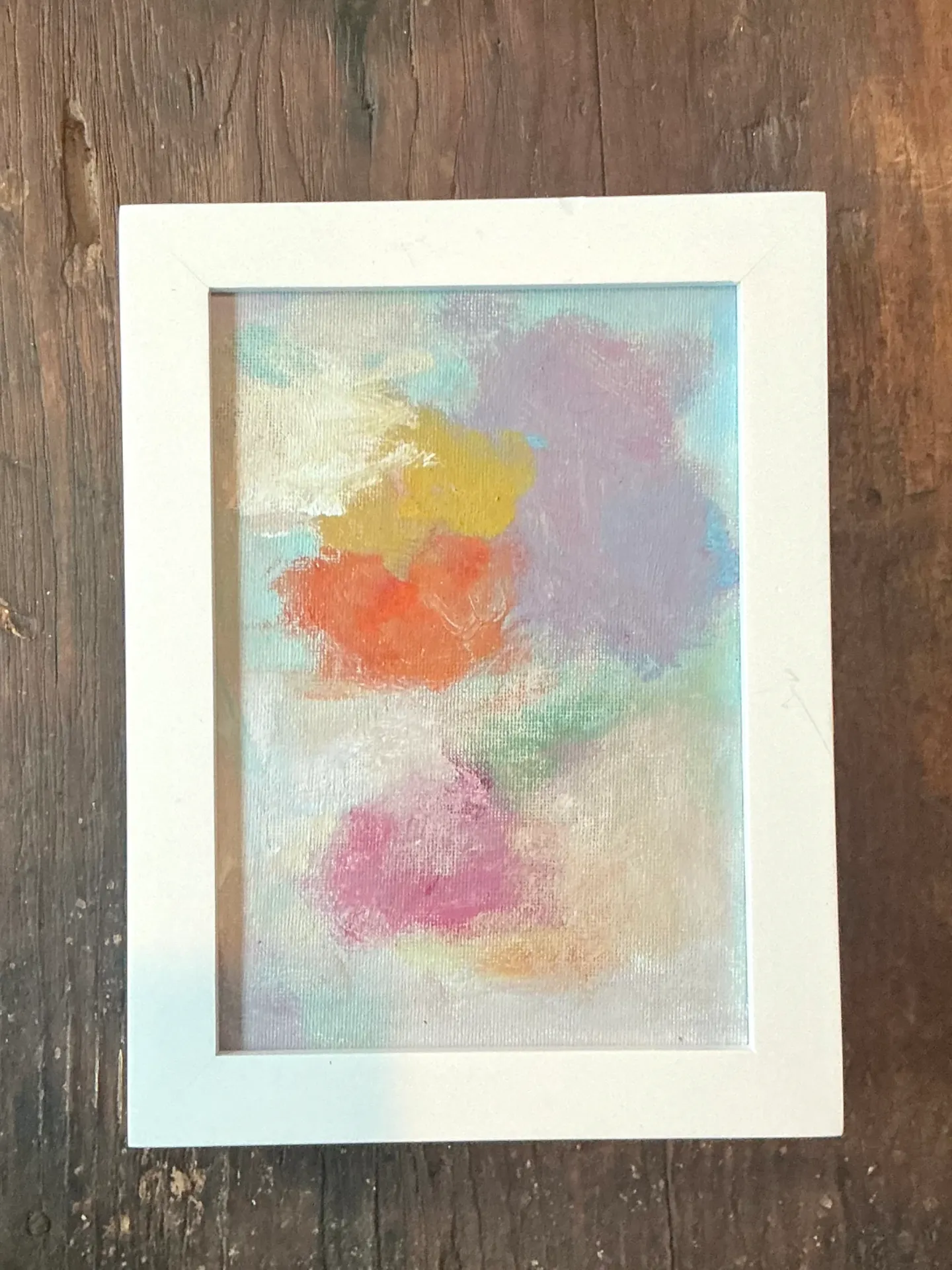 Vintage Abstract Expressionist Style Painting On Board — additional photo 3