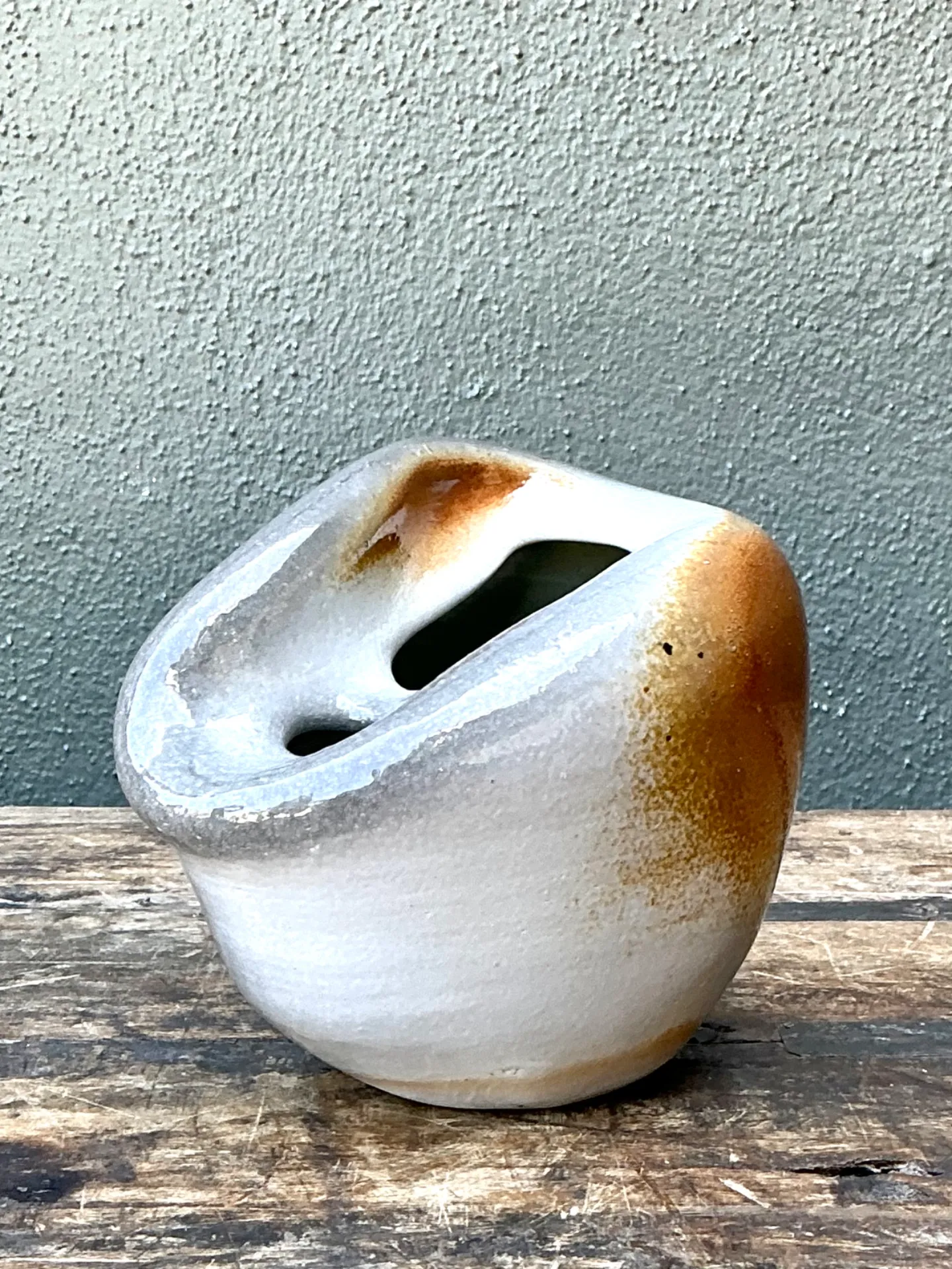 Vintage Biomorphic Studio Pottery Vase — additional photo 7