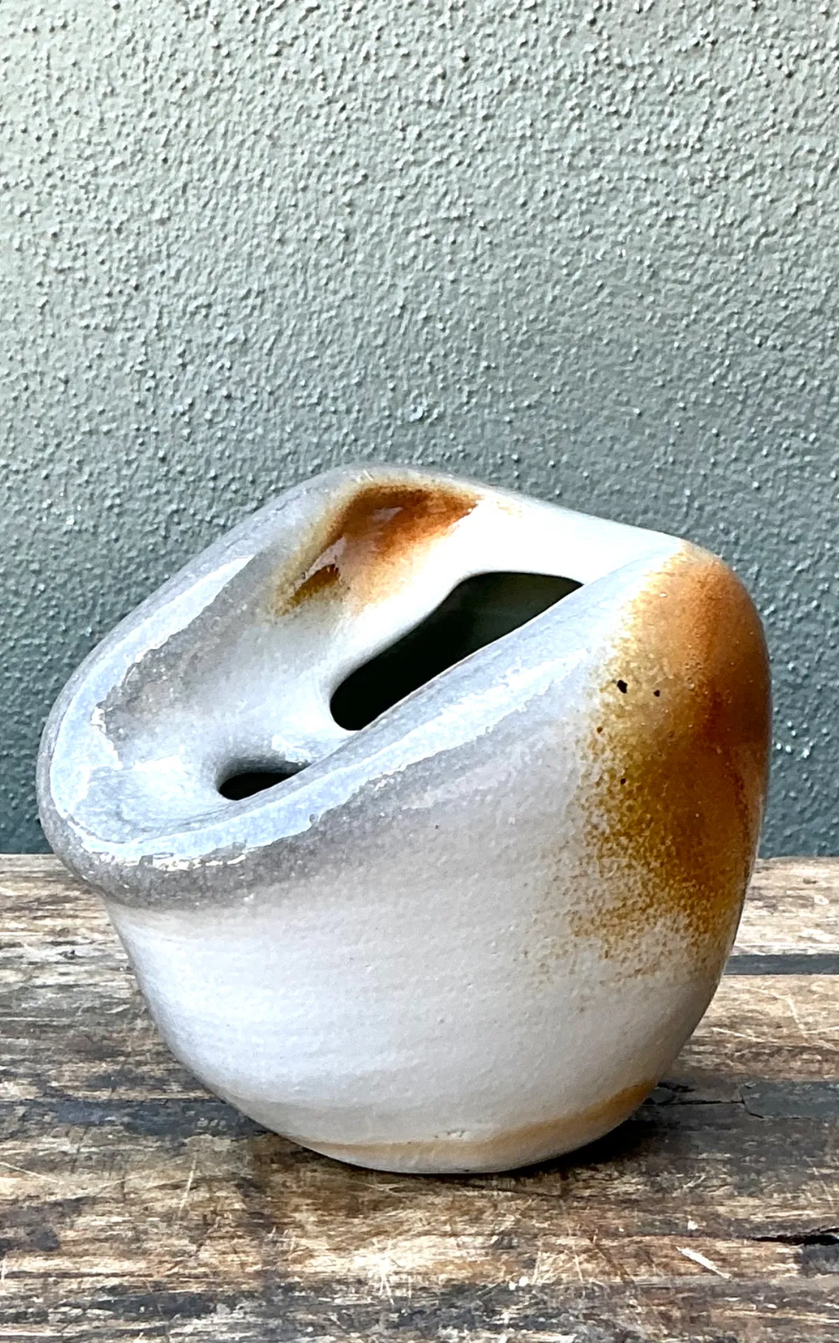 Vintage Biomorphic Studio Pottery Vase — additional photo 7