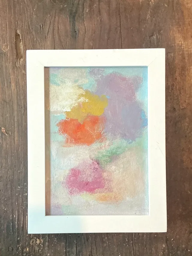 Vintage Abstract Expressionist Style Painting On Board — additional photo 5