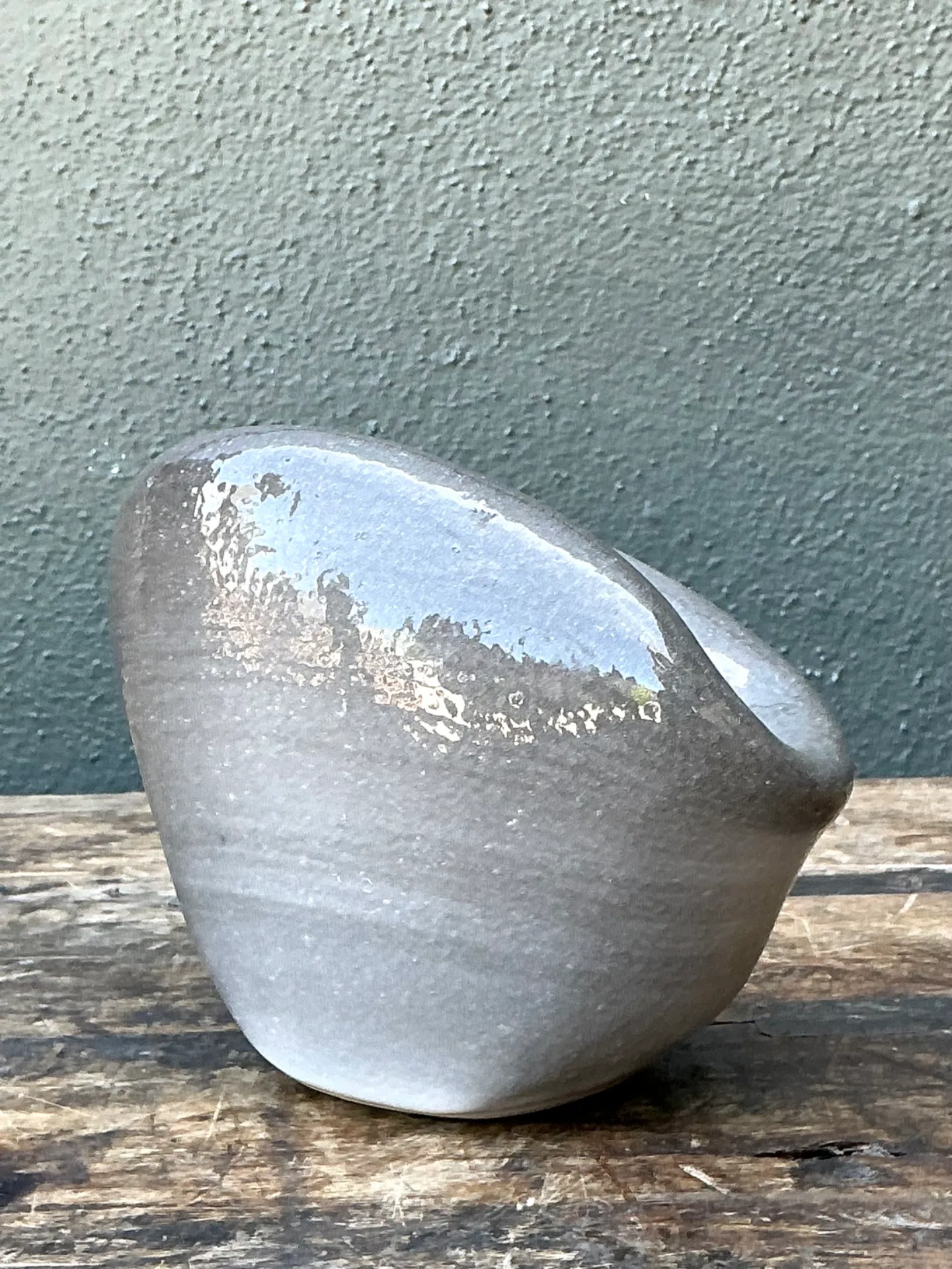 Vintage Biomorphic Studio Pottery Vase — additional photo 2