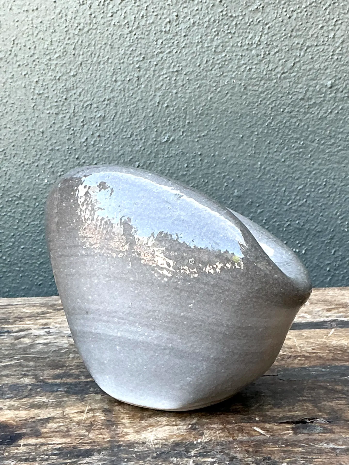 Vintage Biomorphic Studio Pottery Vase — additional photo 4