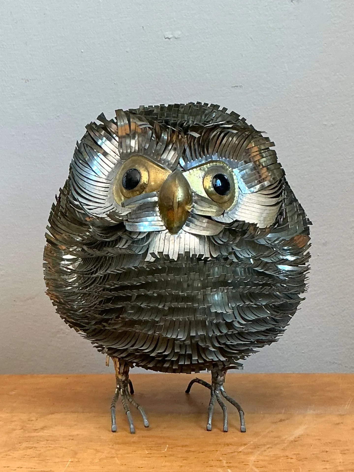 Sergio Bustamante Metal Owl Sculpture — additional photo 1