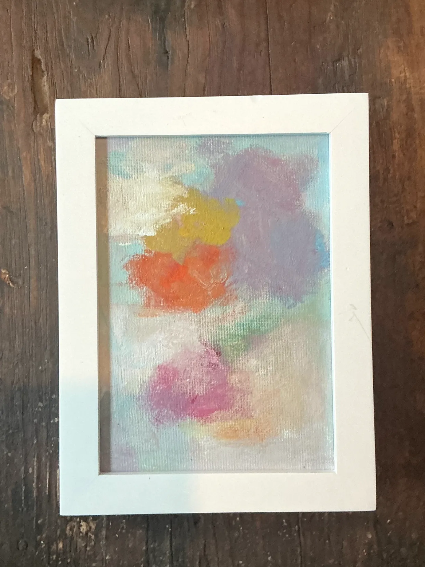 Vintage Abstract Expressionist Style Painting On Board — additional photo 6