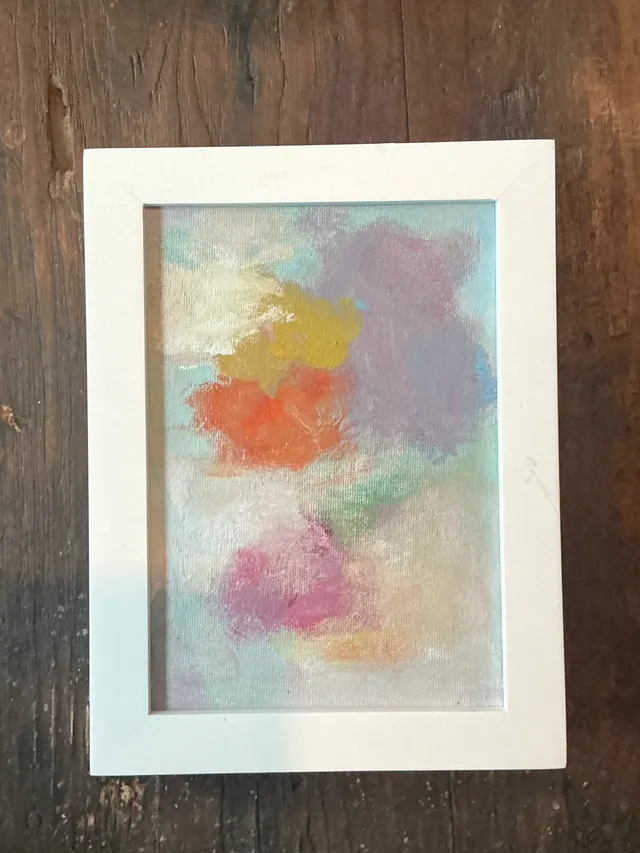 Vintage Abstract Expressionist Style Painting On Board — additional photo 6