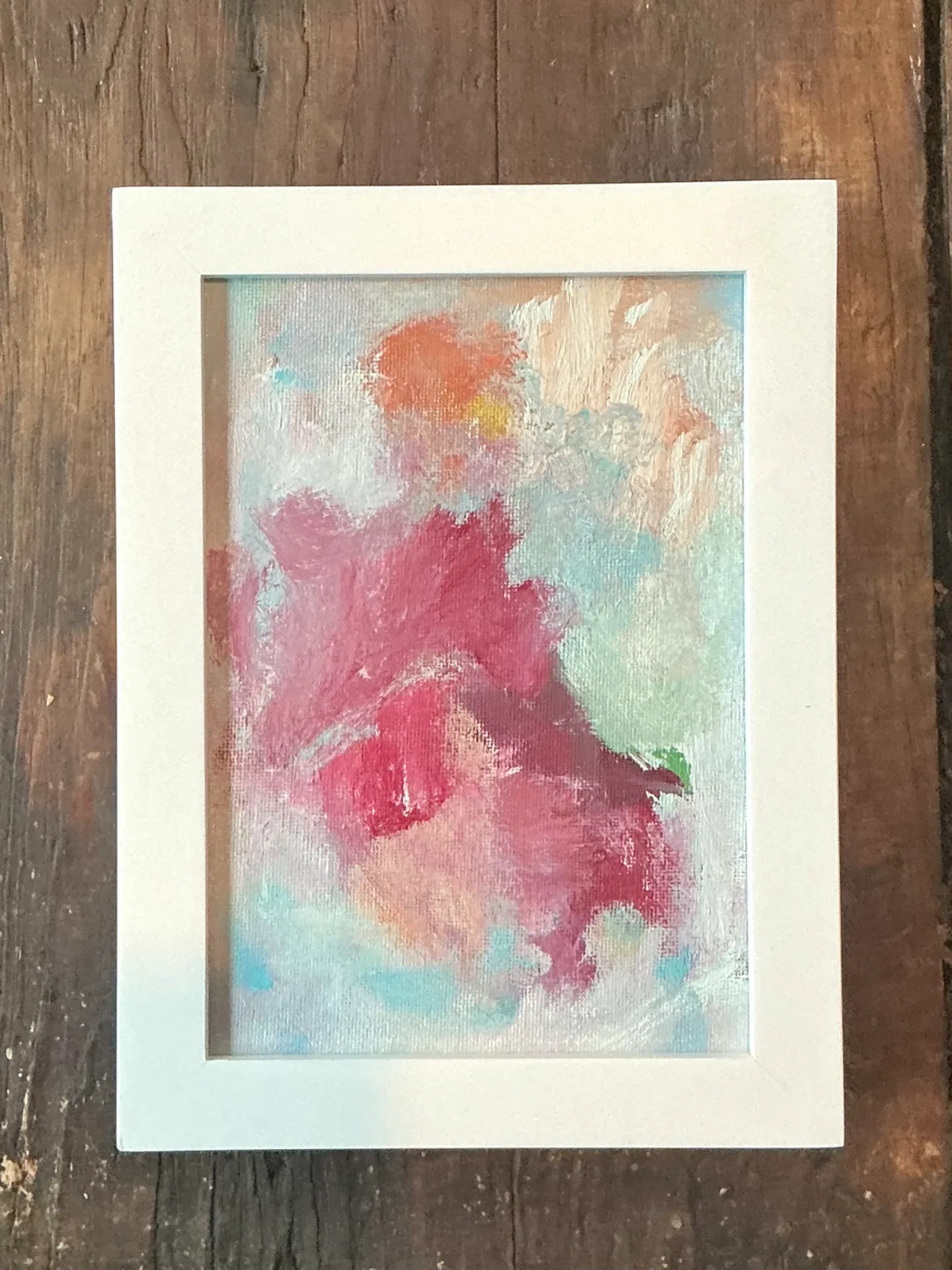 Vintage Abstract Expressionist Painting On Board — additional photo 1