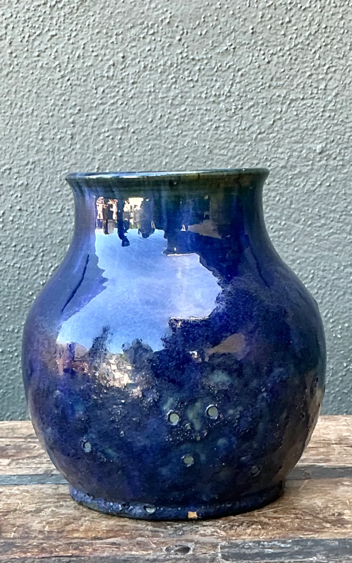 Vintage Cobalt Studio Pottery Vase — additional photo 3