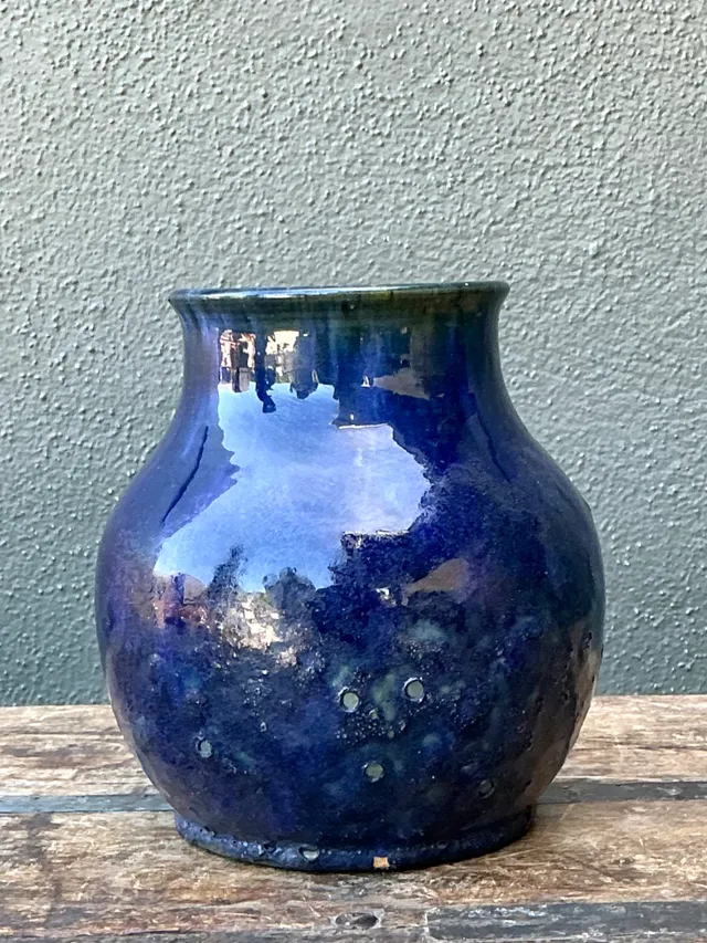 Vintage Cobalt Studio Pottery Vase — additional photo 3