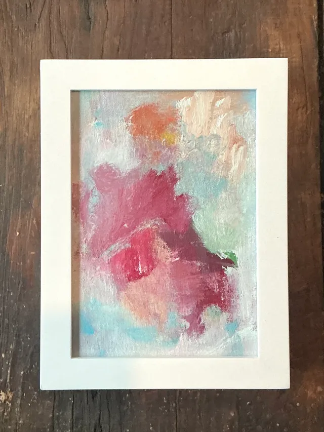 Vintage Abstract Expressionist Painting On Board — additional photo 6