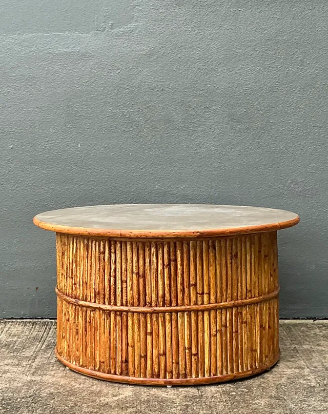 Mid-Century Modern Rattan Coffee Table — additional photo 5