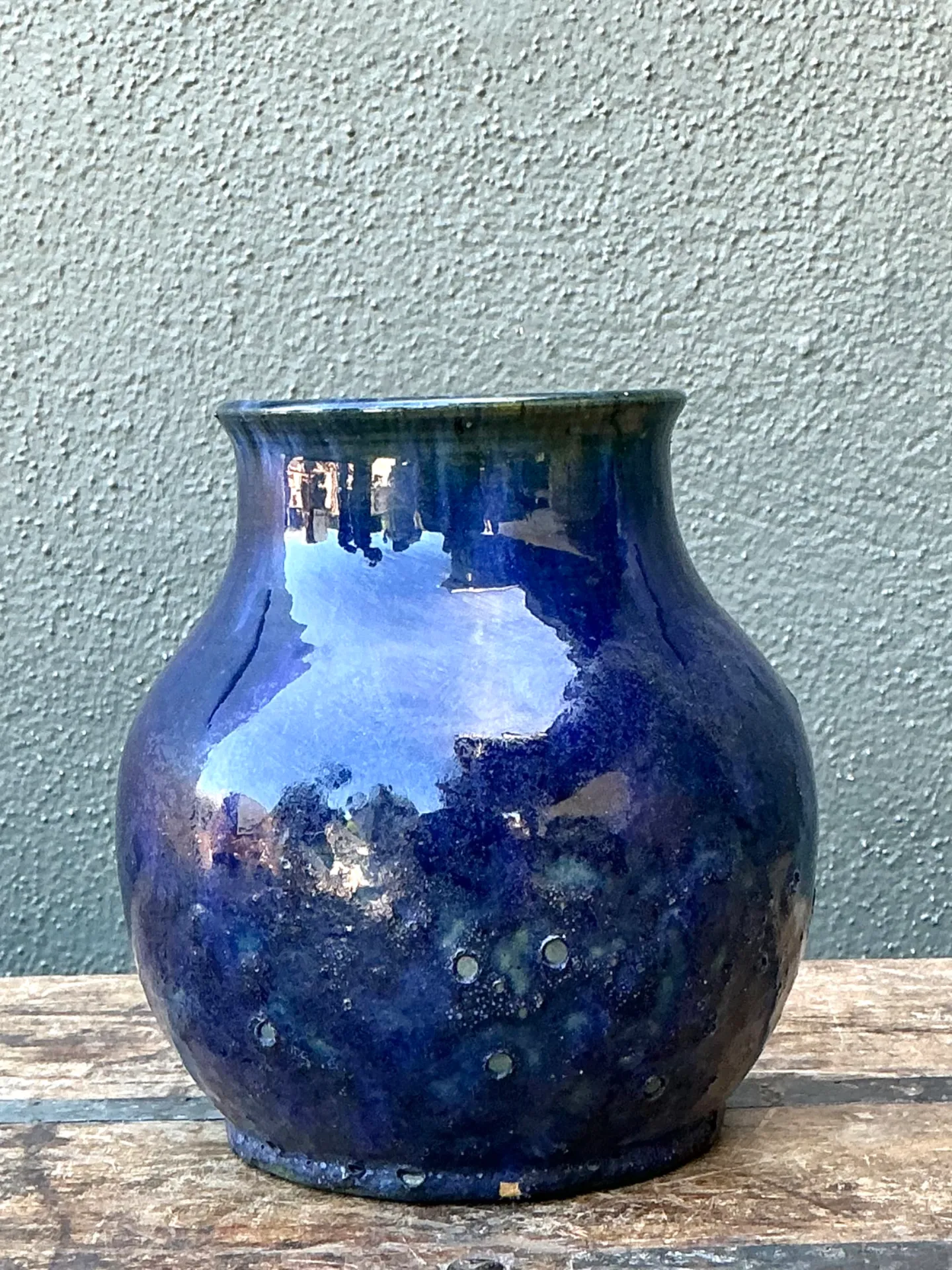 Vintage Cobalt Studio Pottery Vase — additional photo 4