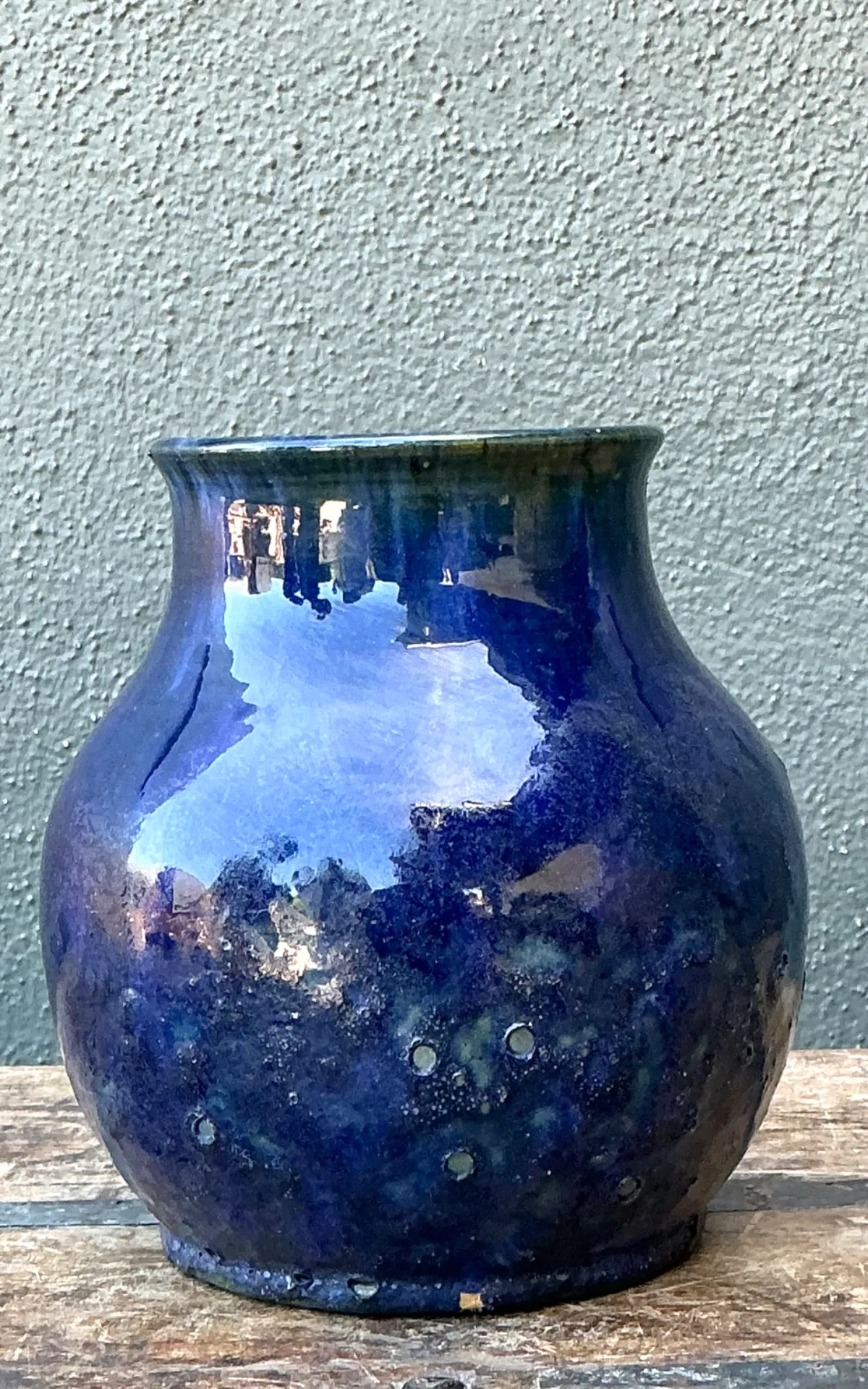 Vintage Cobalt Studio Pottery Vase — additional photo 4