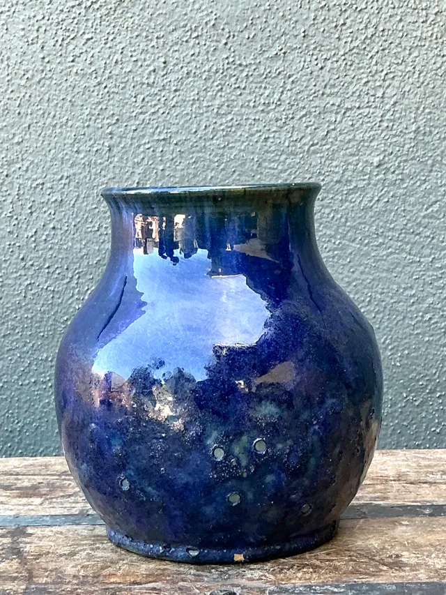 Vintage Cobalt Studio Pottery Vase — additional photo 4