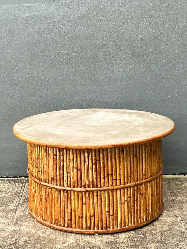 Mid-Century Modern Rattan Coffee Table — additional photo 7