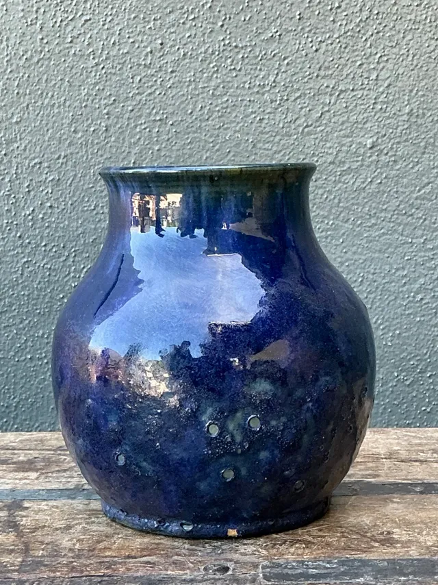 Vintage Cobalt Studio Pottery Vase — additional photo 6