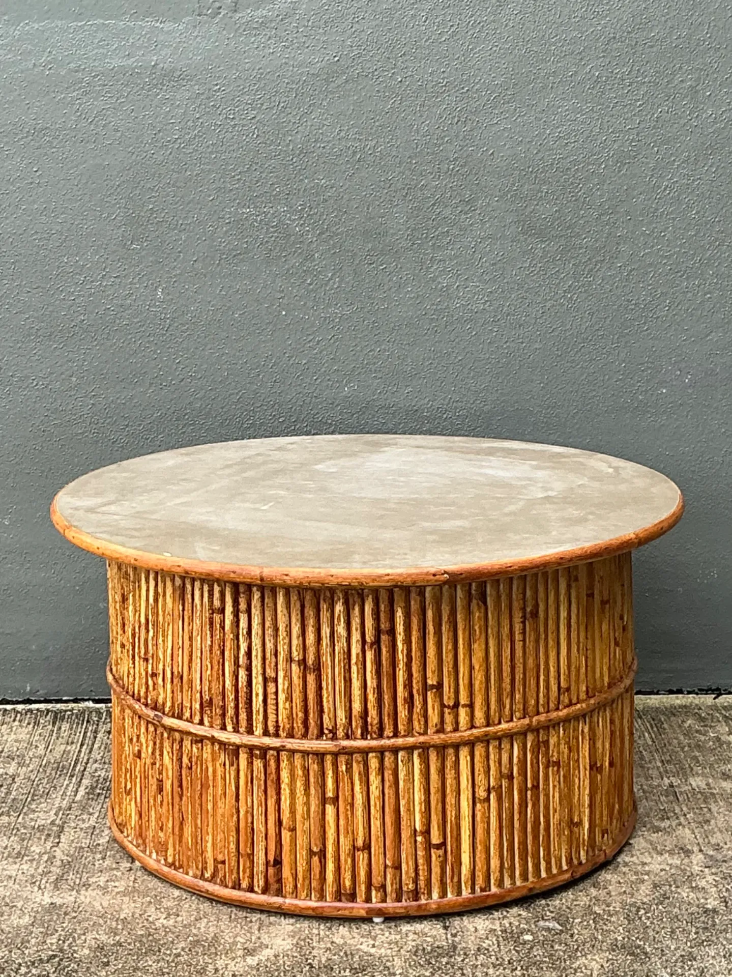 Mid-Century Modern Rattan Coffee Table — additional photo 2