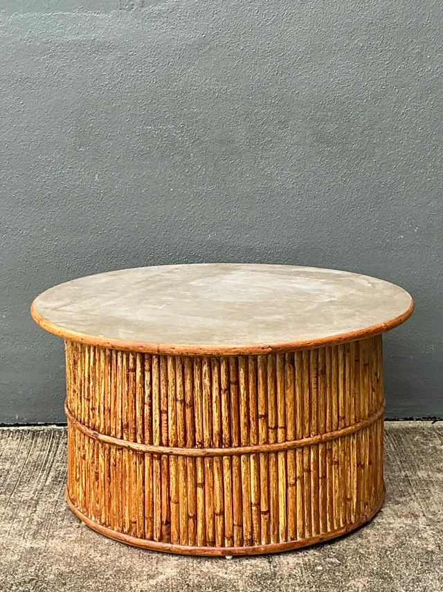 Mid-Century Modern Rattan Coffee Table — additional photo 2