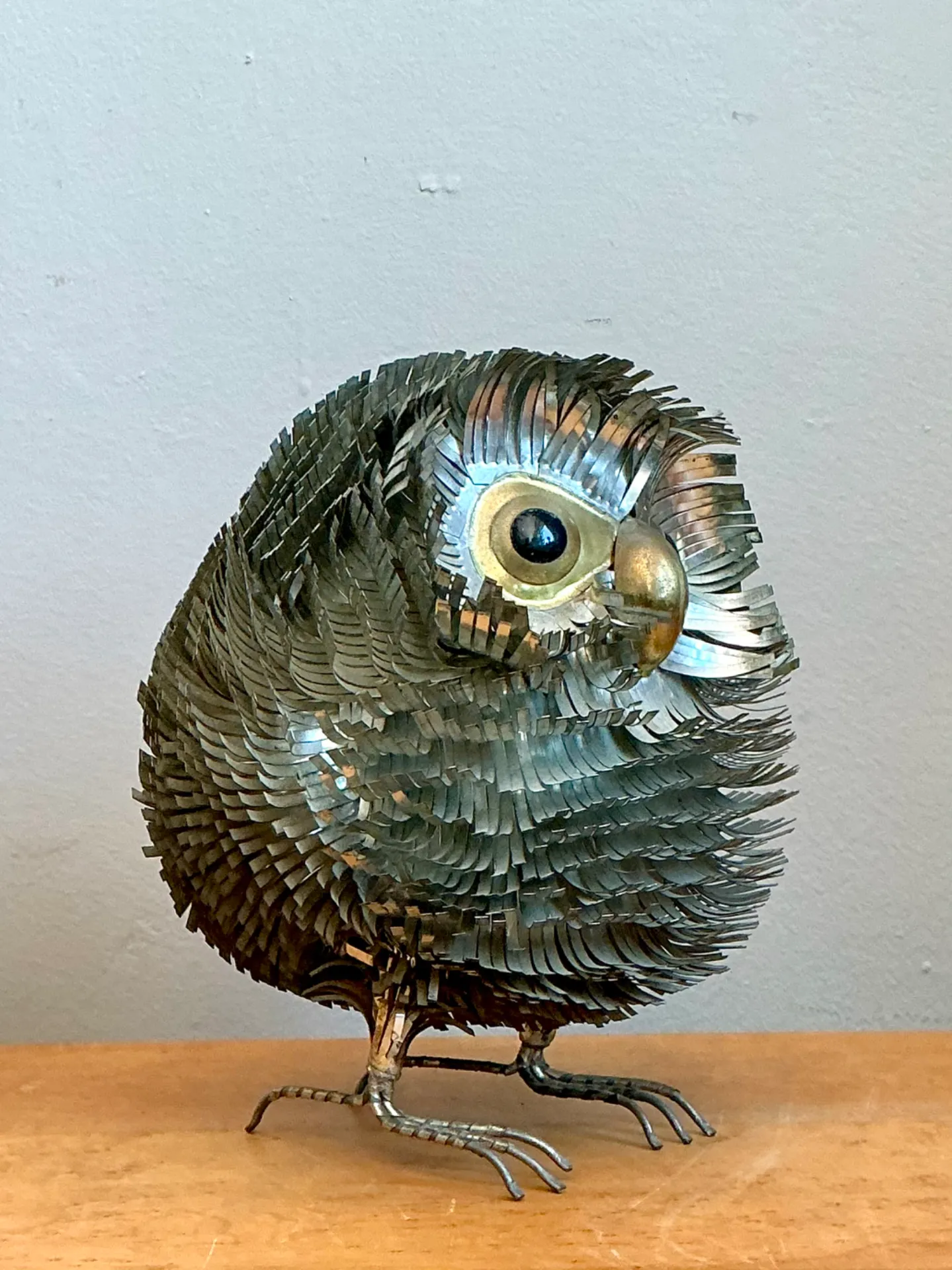 Sergio Bustamante Metal Owl Sculpture — additional photo 2