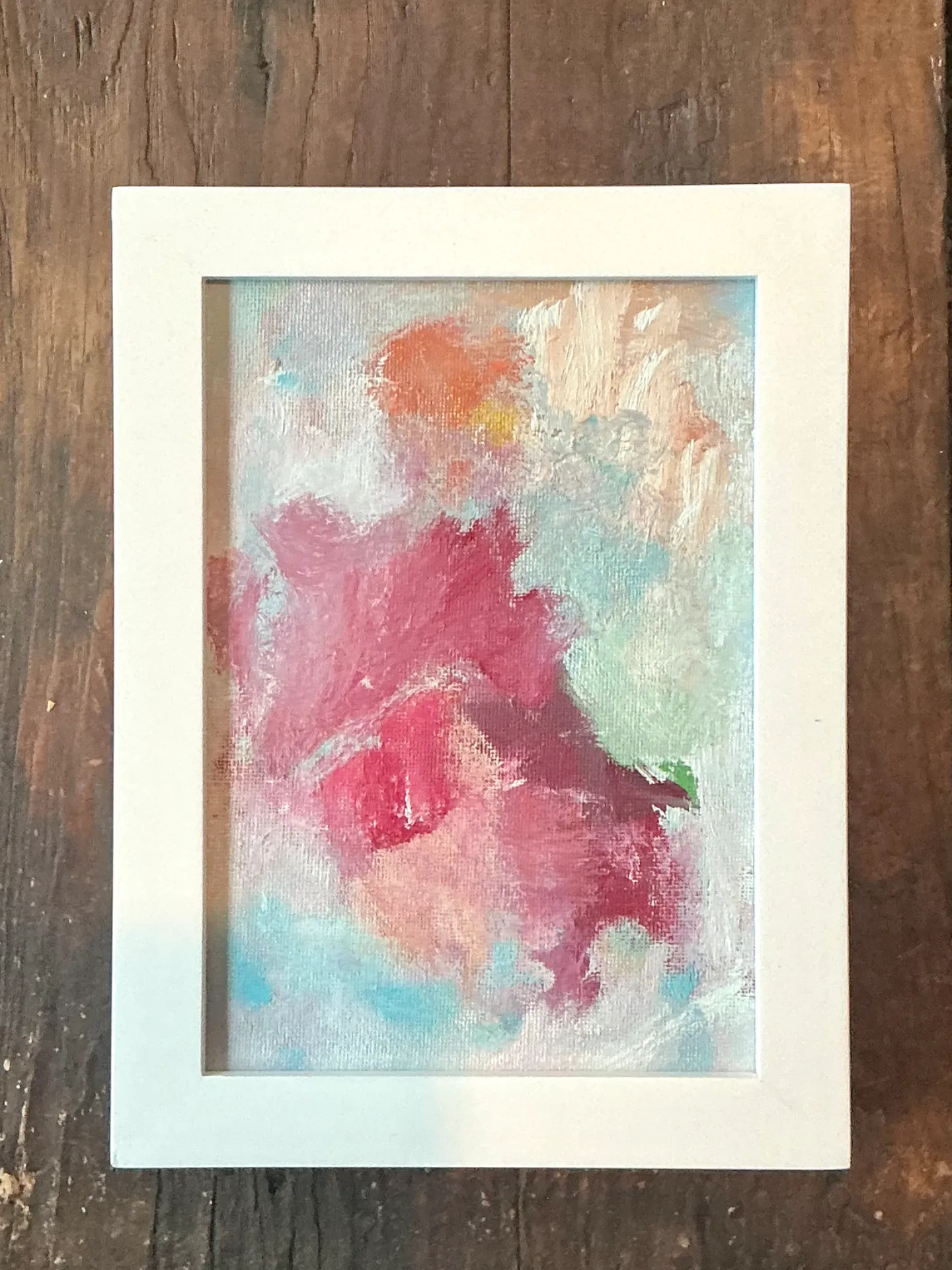 Vintage Abstract Expressionist Painting On Board — additional photo 4