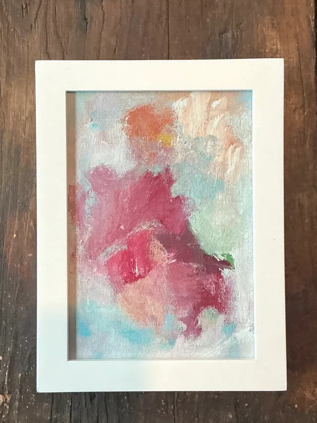 Vintage Abstract Expressionist Painting On Board — additional photo 5