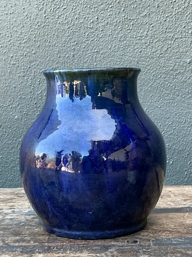 Vintage Cobalt Studio Pottery Vase — additional photo 1