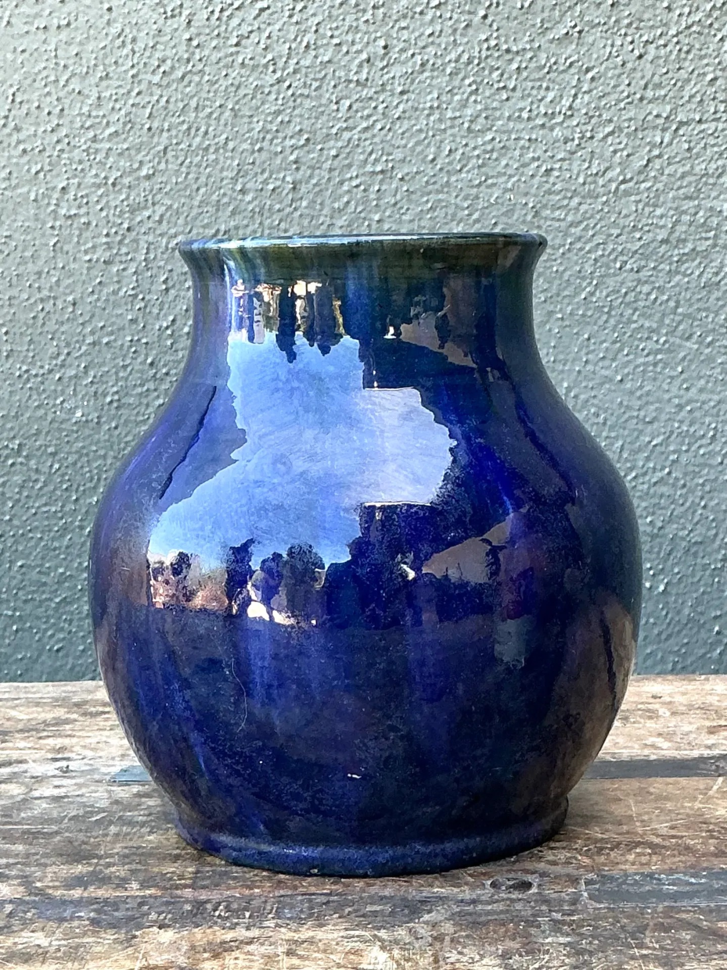 Vintage Cobalt Studio Pottery Vase — additional photo 2