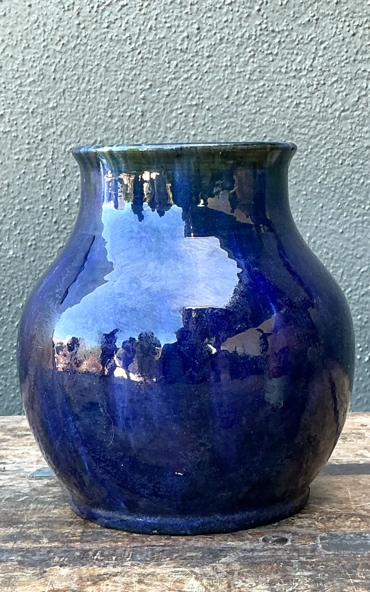 Vintage Cobalt Studio Pottery Vase — additional photo 2