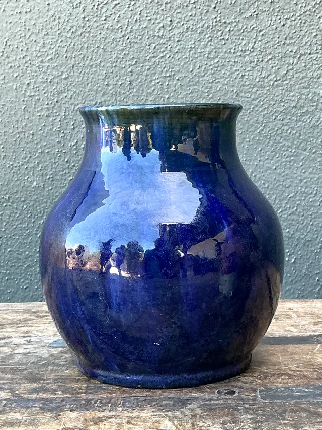 Vintage Cobalt Studio Pottery Vase — additional photo 2