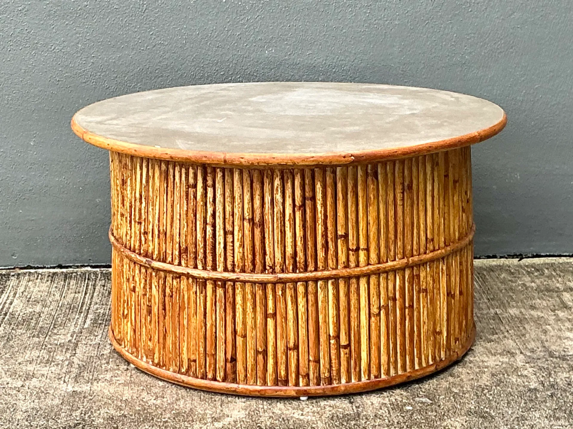 Mid-Century Modern Rattan Coffee Table — additional photo 1