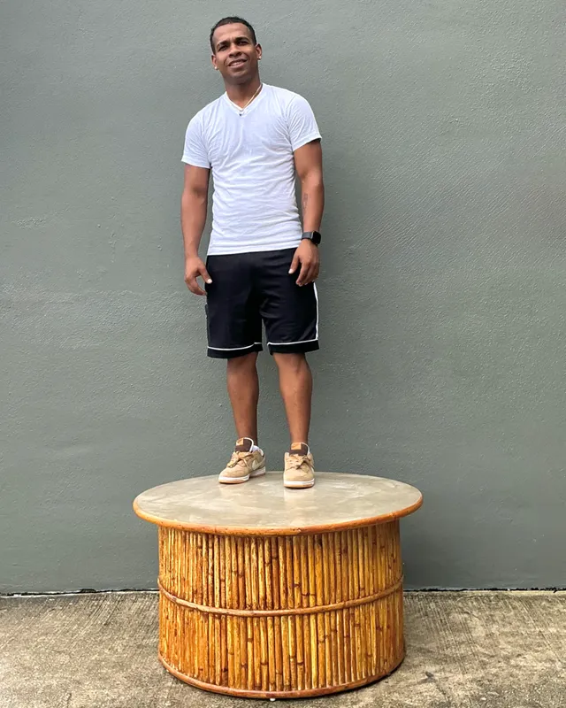 Mid-Century Modern Rattan Coffee Table — additional photo 3