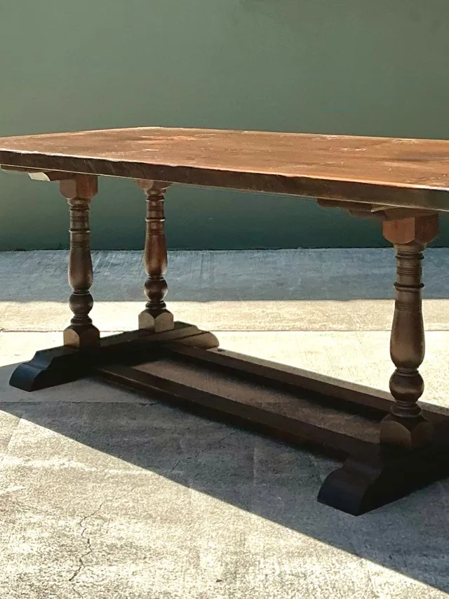 Vintage 19th Century Double Pedestal Dining Table — additional photo 1