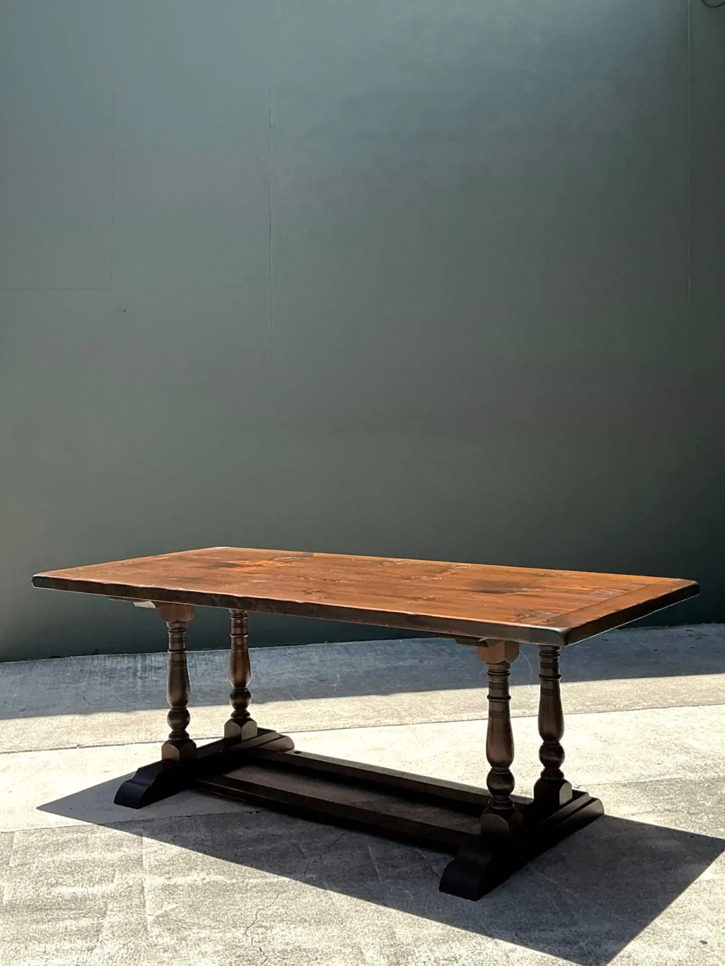 Vintage 19th Century Double Pedestal Dining Table — additional photo 3