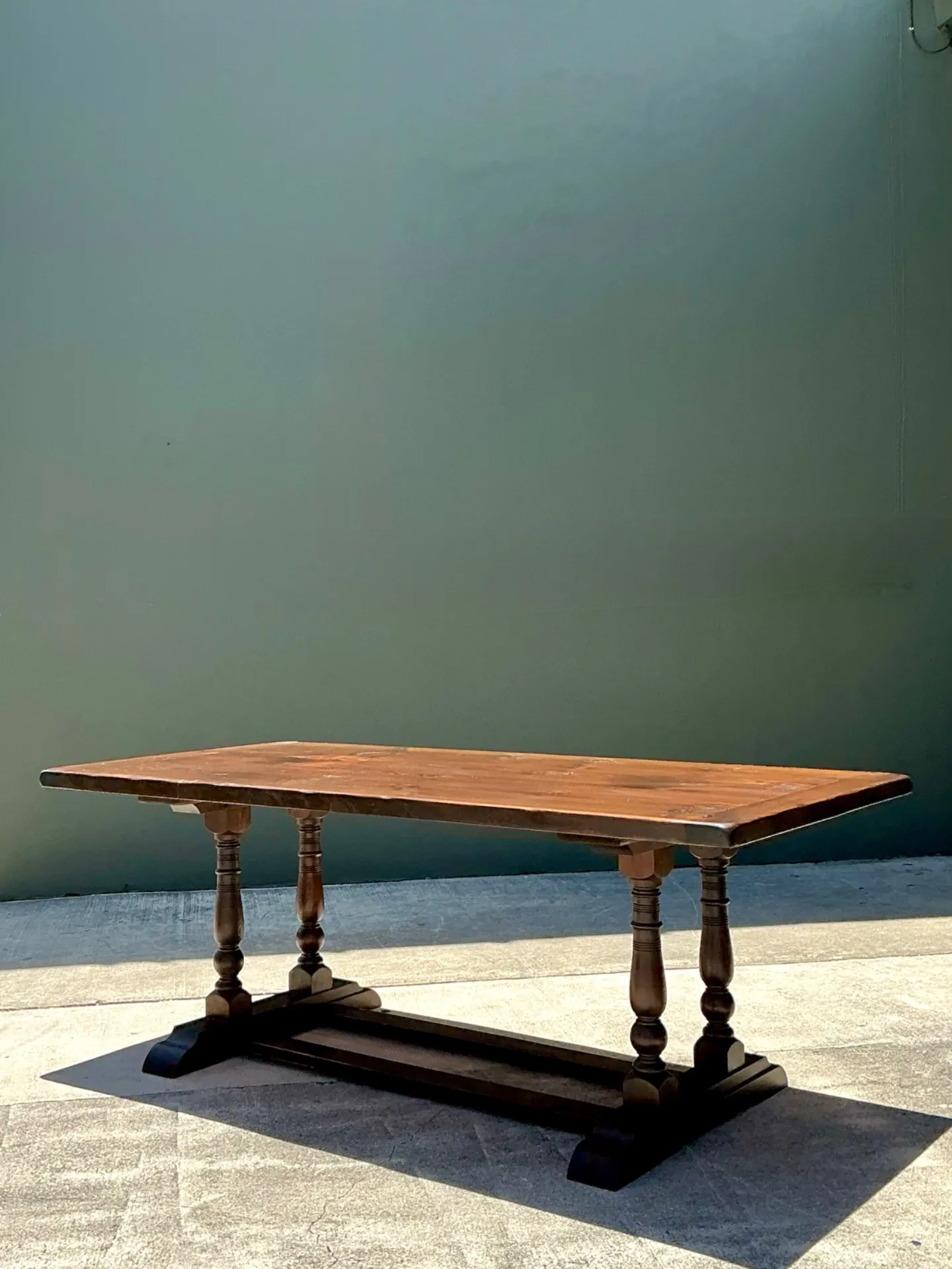 Vintage 19th Century Double Pedestal Dining Table — additional photo 5